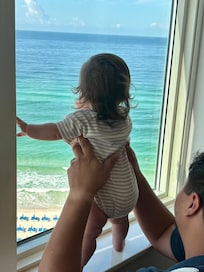 Baby’s first beach trip - she loved the view!
