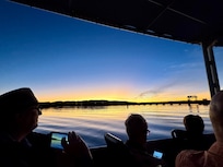 Sunset cruise on the lake