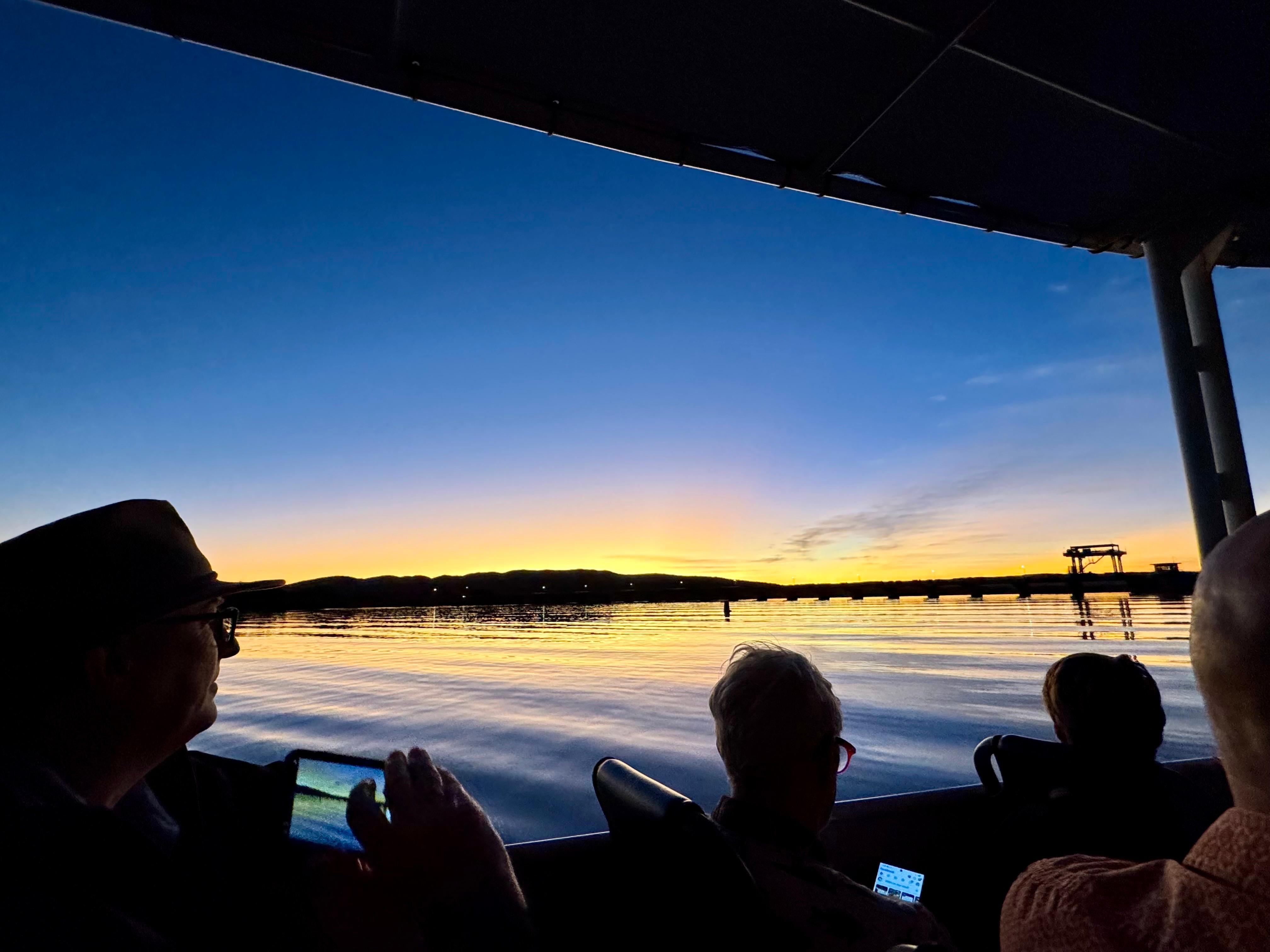 Sunset cruise on the lake