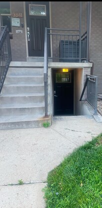 Downstairs on the right! It’s cool walking into!