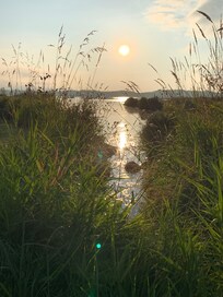View of Bottle lake at sunset