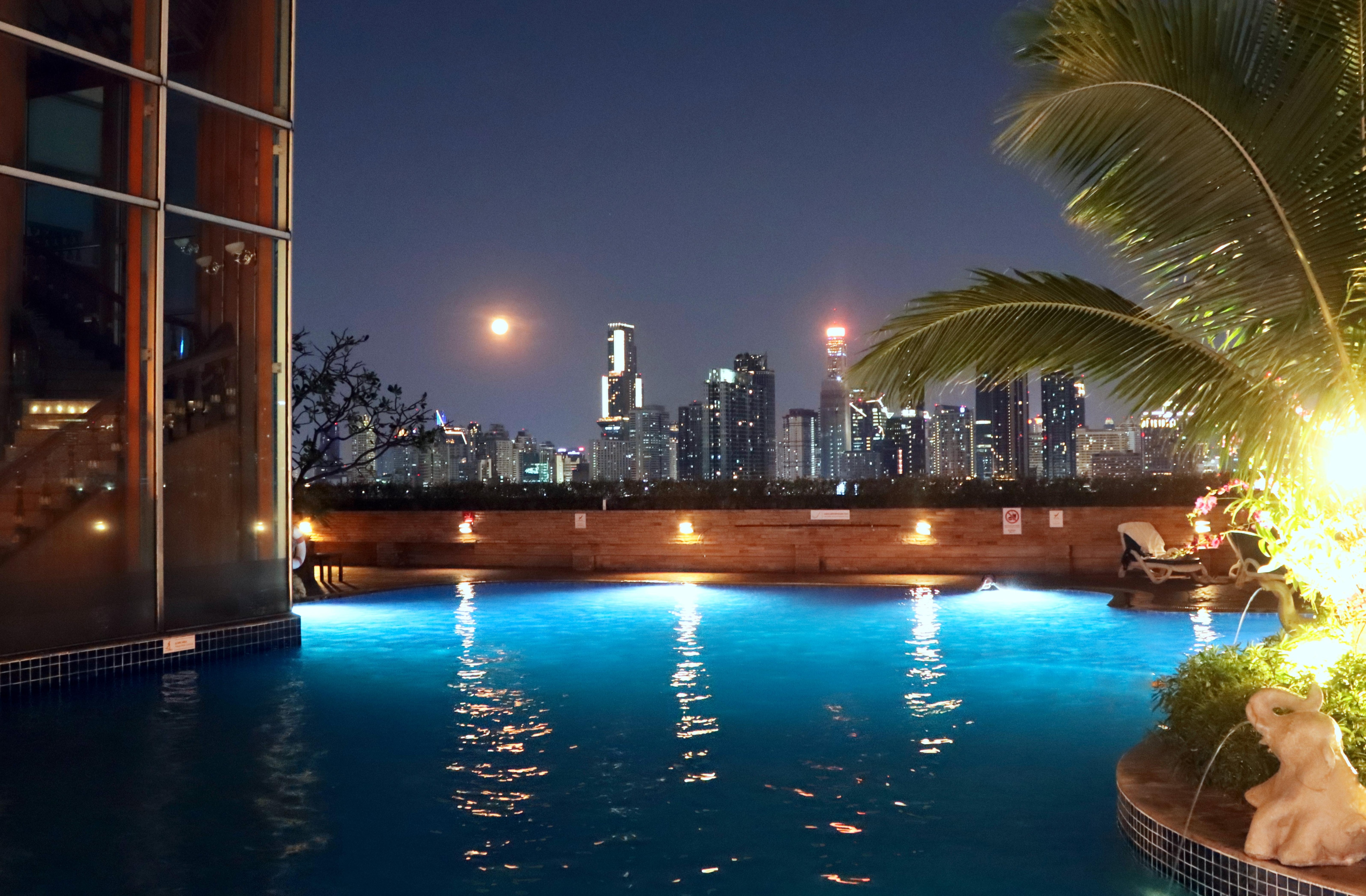 View from the pool and bar area of Bangkok CBD