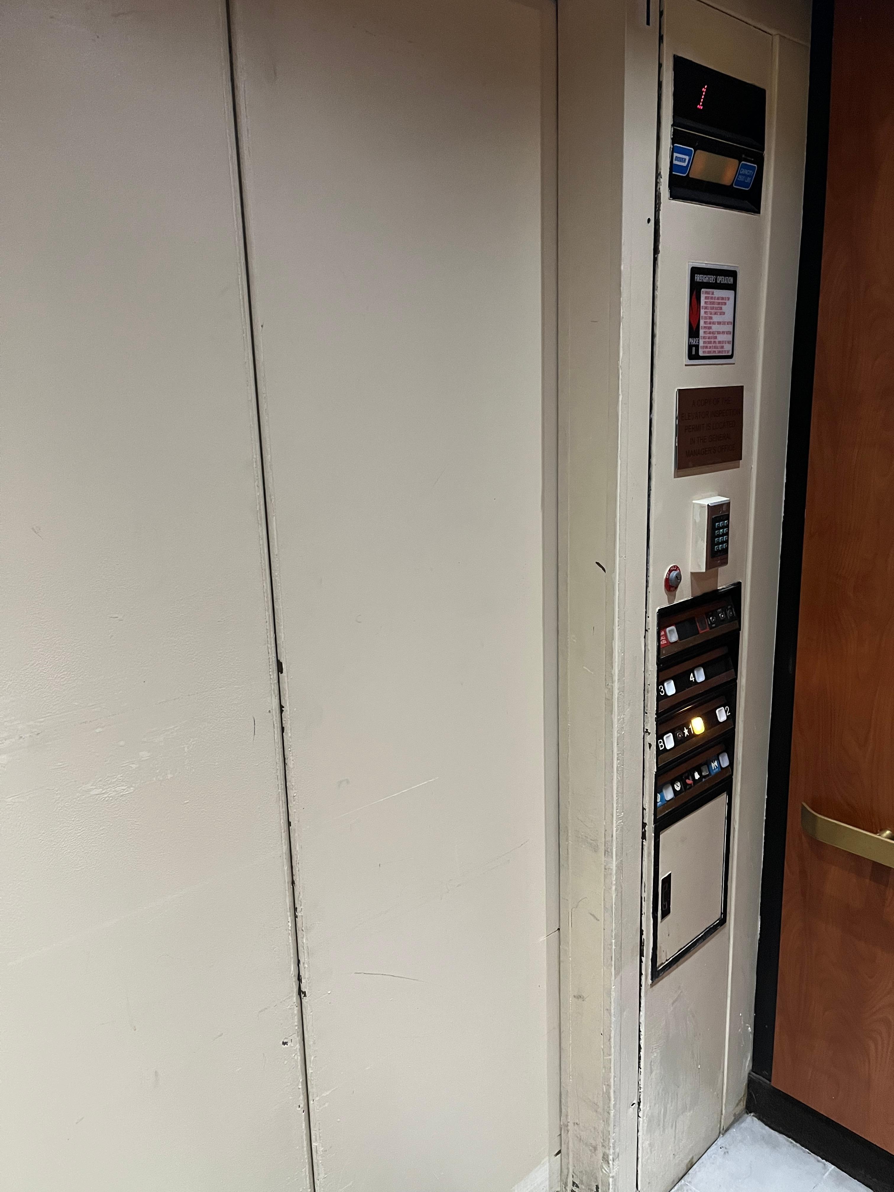 The elevators are rough during construction. 