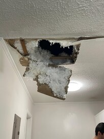 Part of kitchen ceiling fell down!