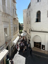 Looking down the strada