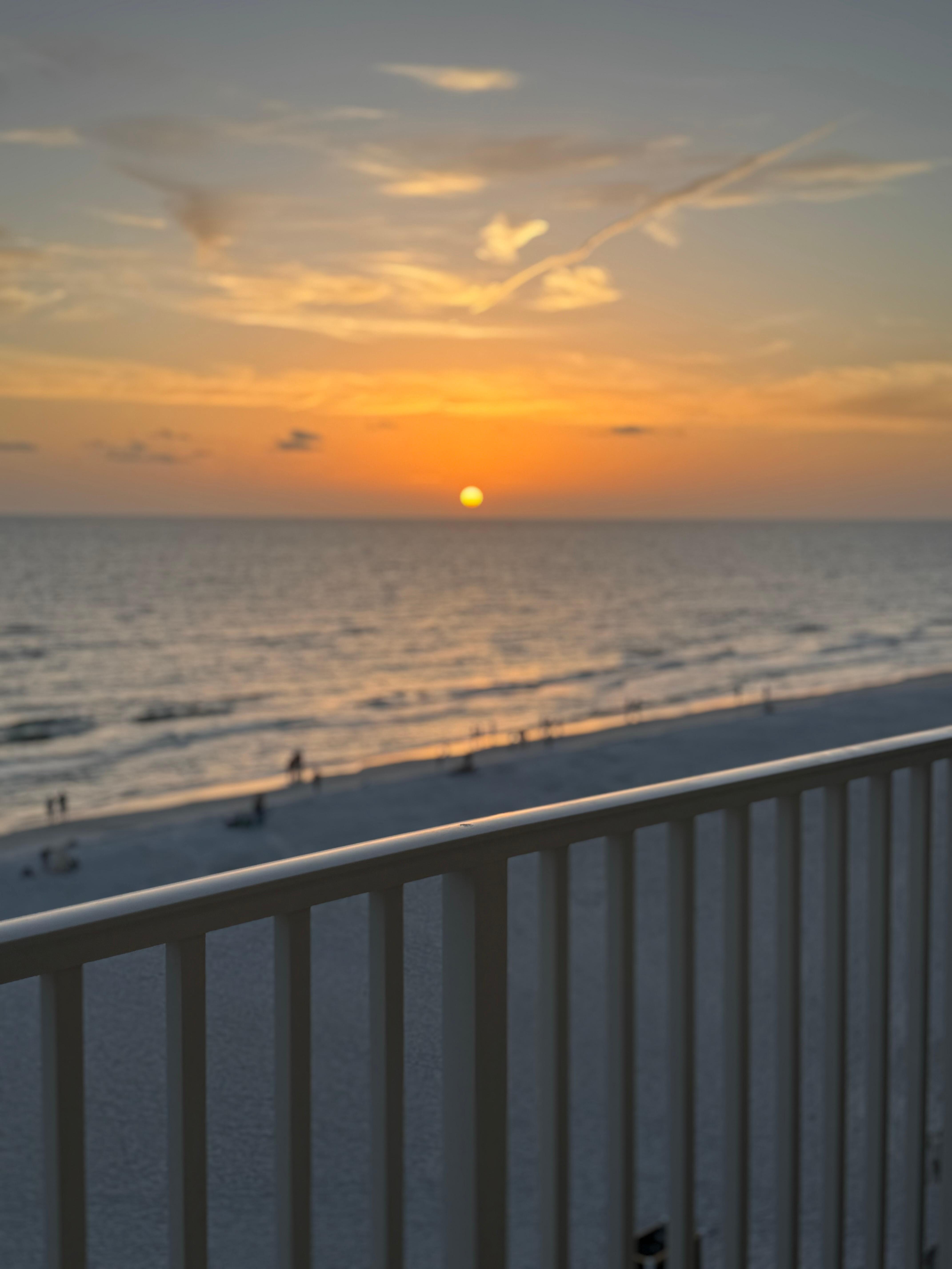 Nice view of the sunset from the balcony.