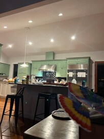 View of the kitchen from the living room