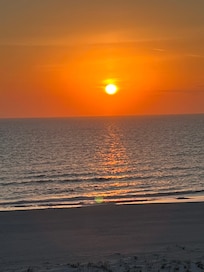 Beautiful sunset from the balcony.