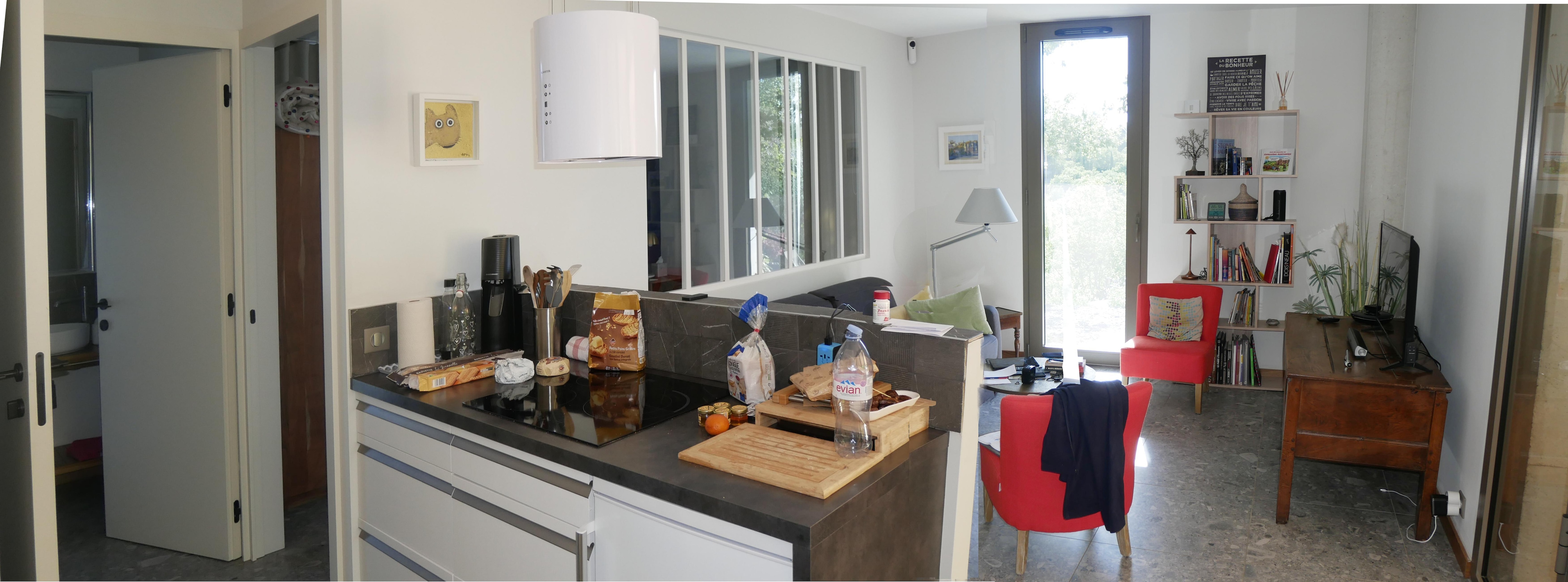 Kitchen and living area