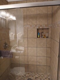 Missing shower door