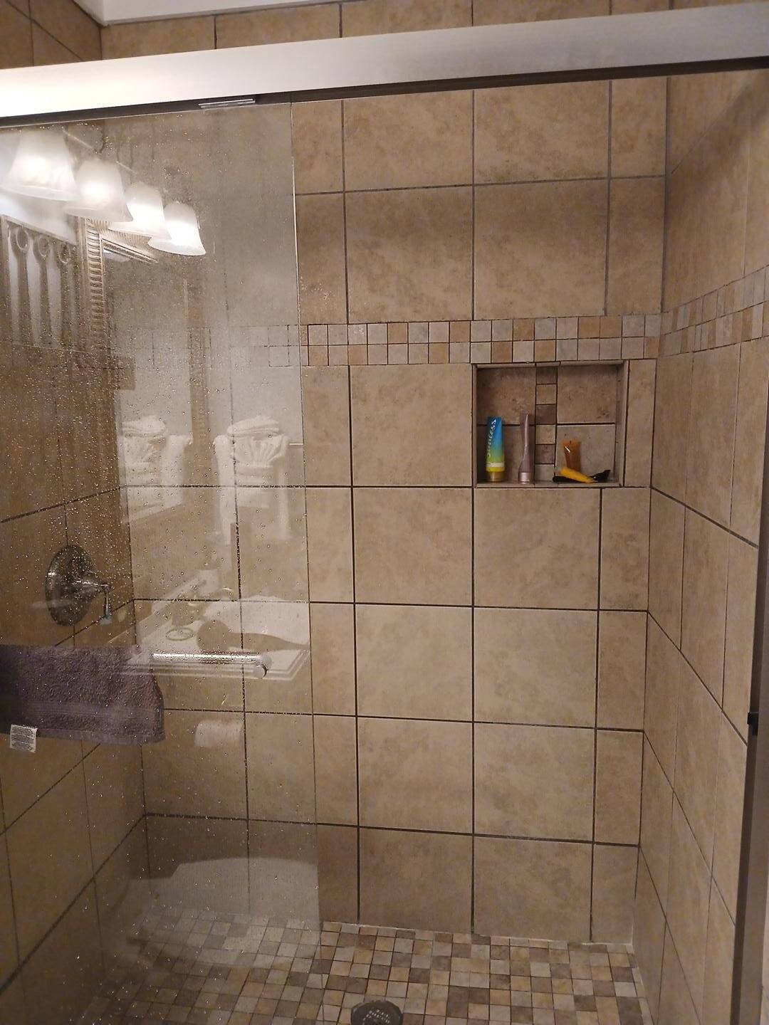 Missing shower door