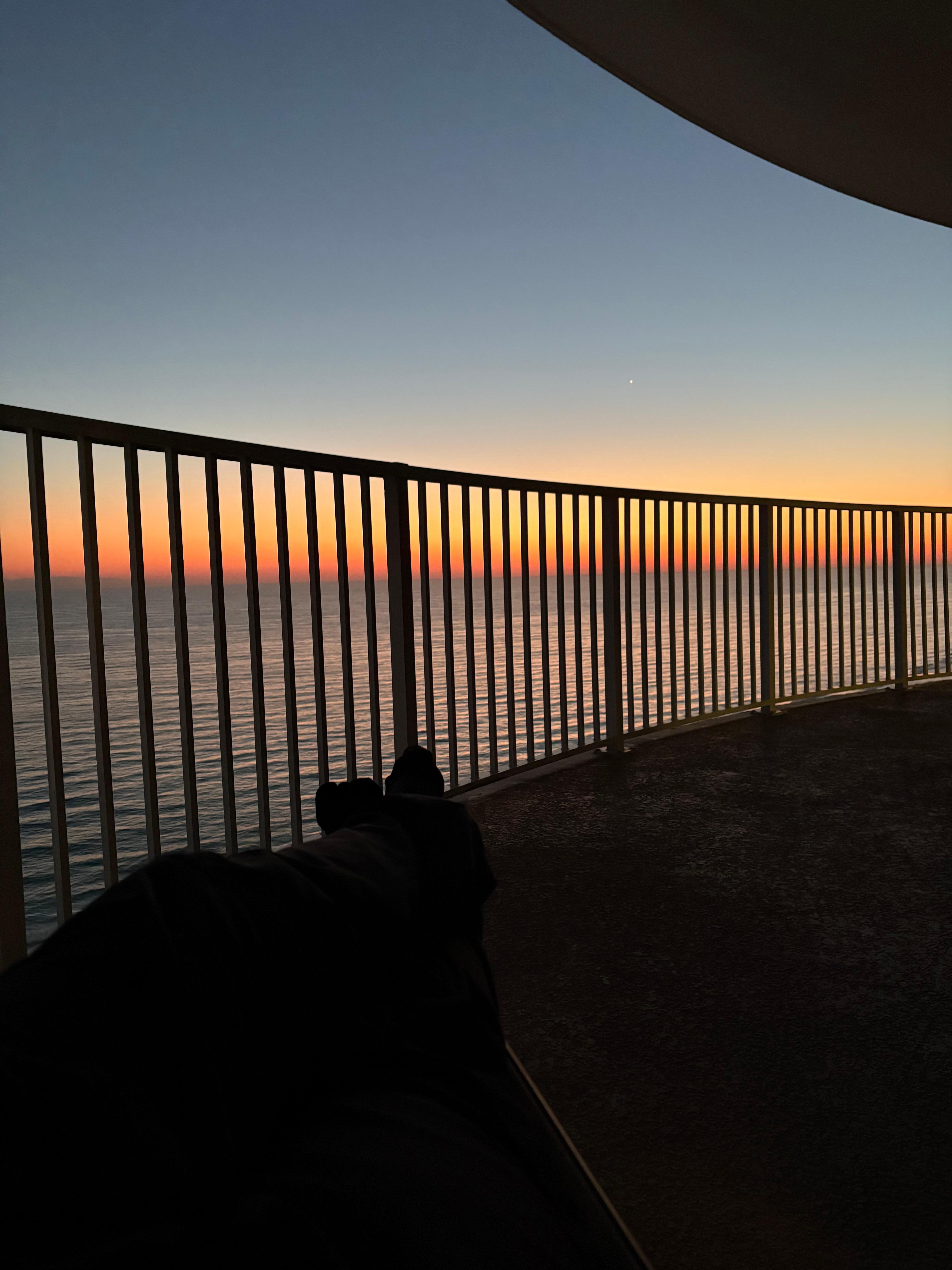 Sunset from the balcony 