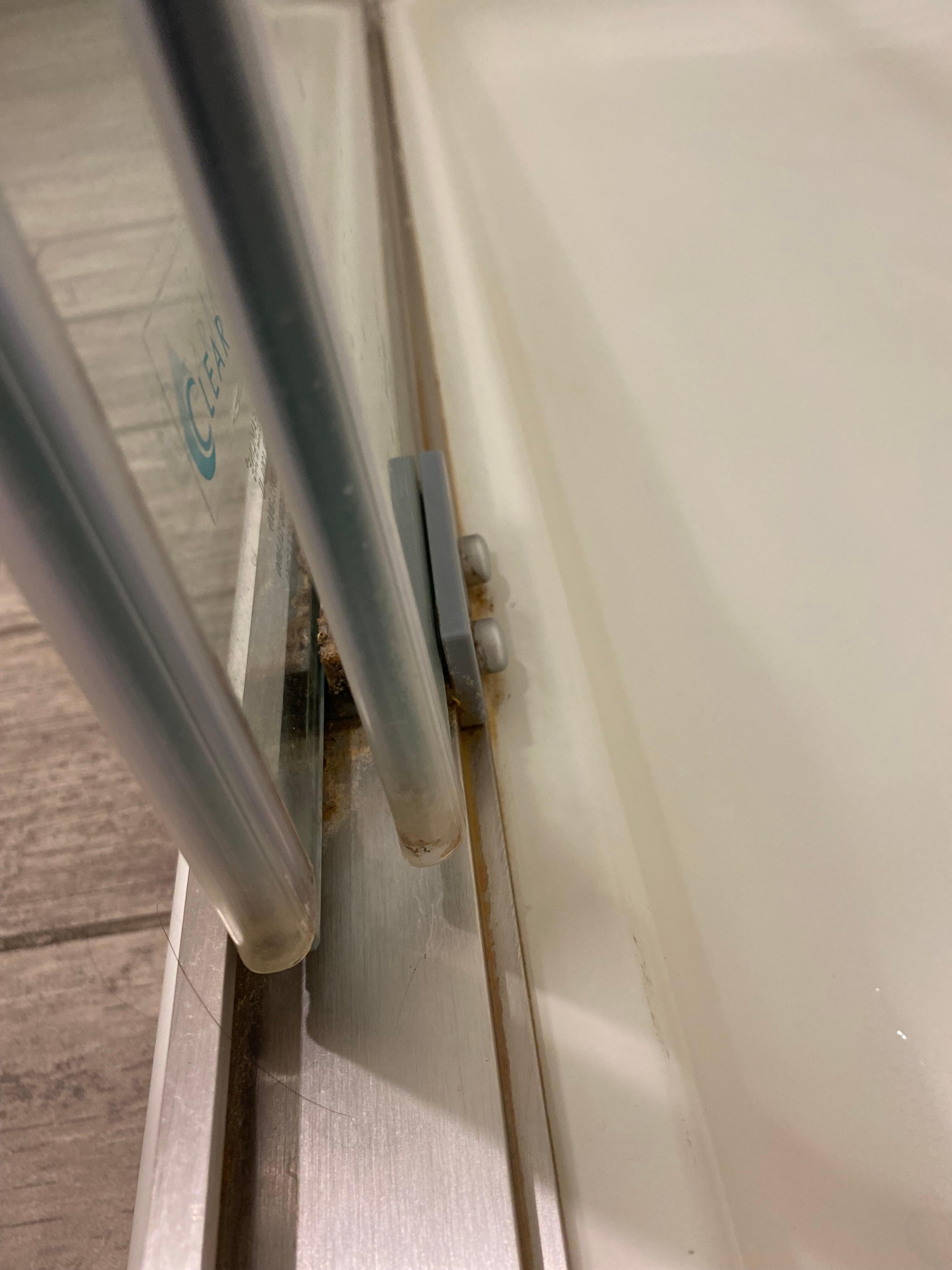 Shower door area