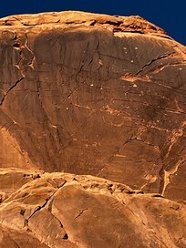 Petroglyphs just straight across from the home
