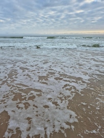 Walking along the beach