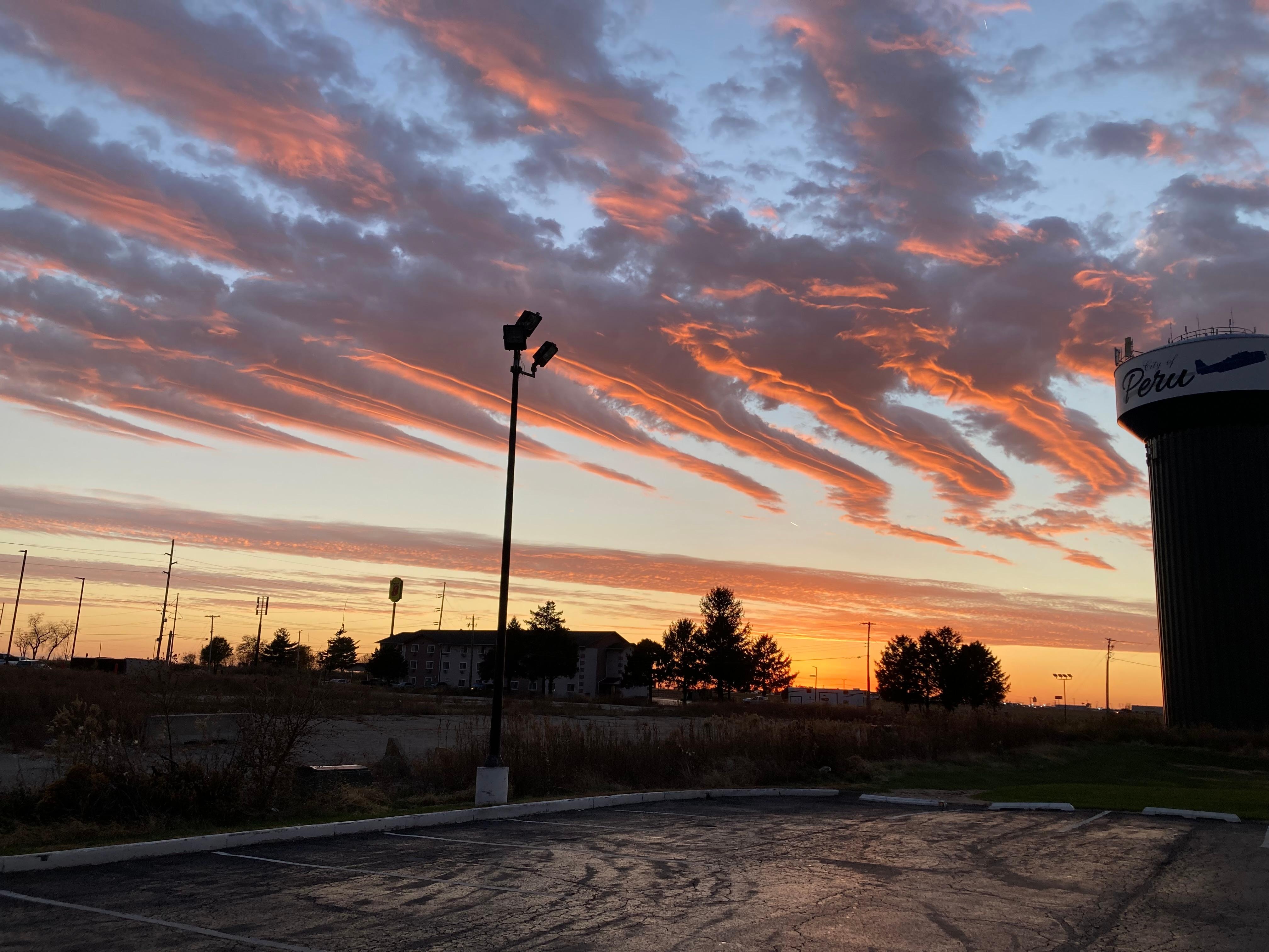 Clouds at sunset outside of hotel: amazing!