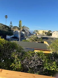 View from the upper deck to the ocean.