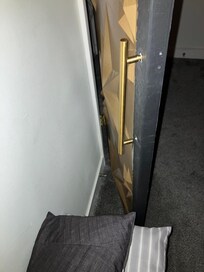 Closet door handle falling off