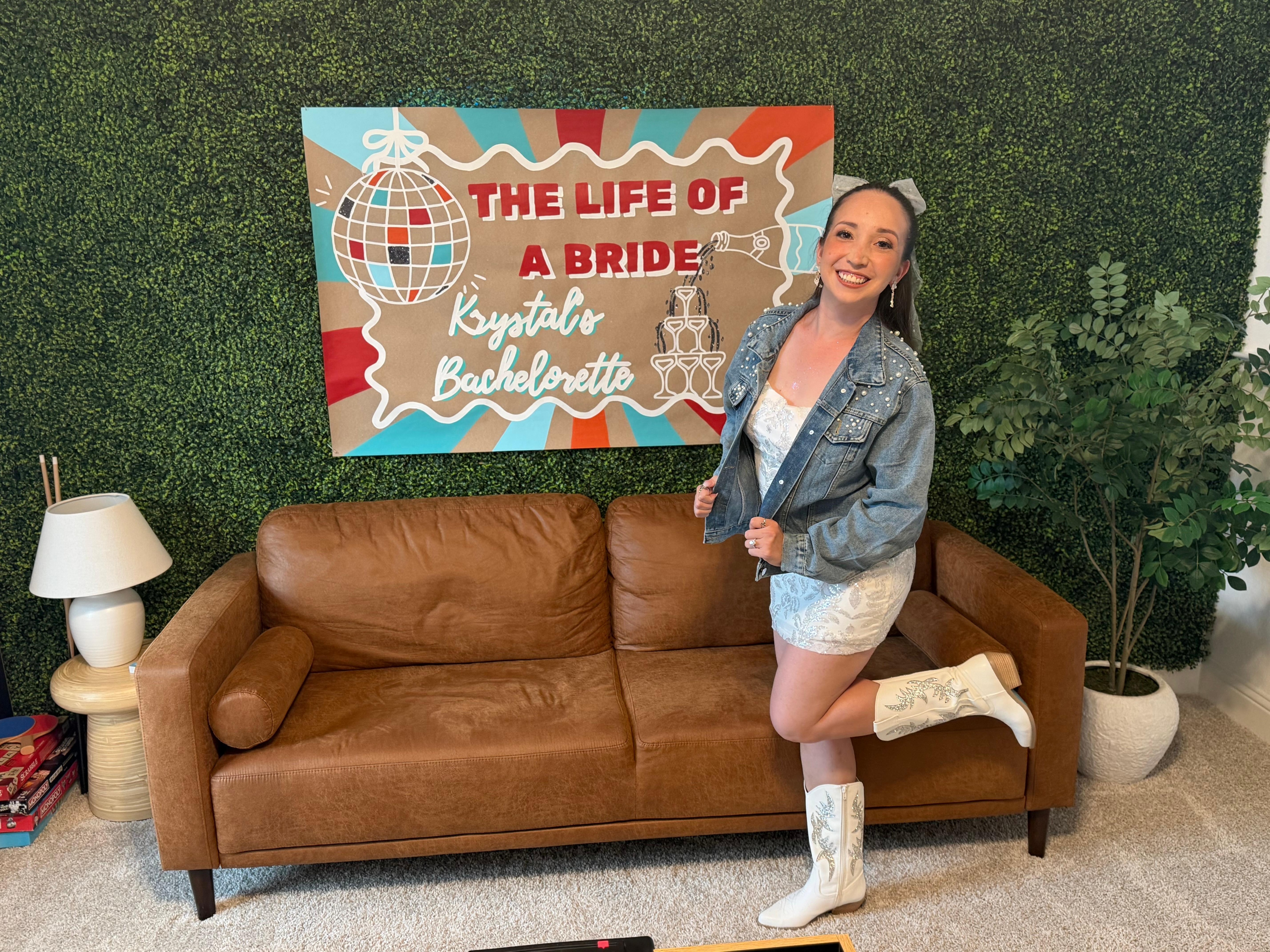 The grass backdrop was a perfect spot for a photo op! 