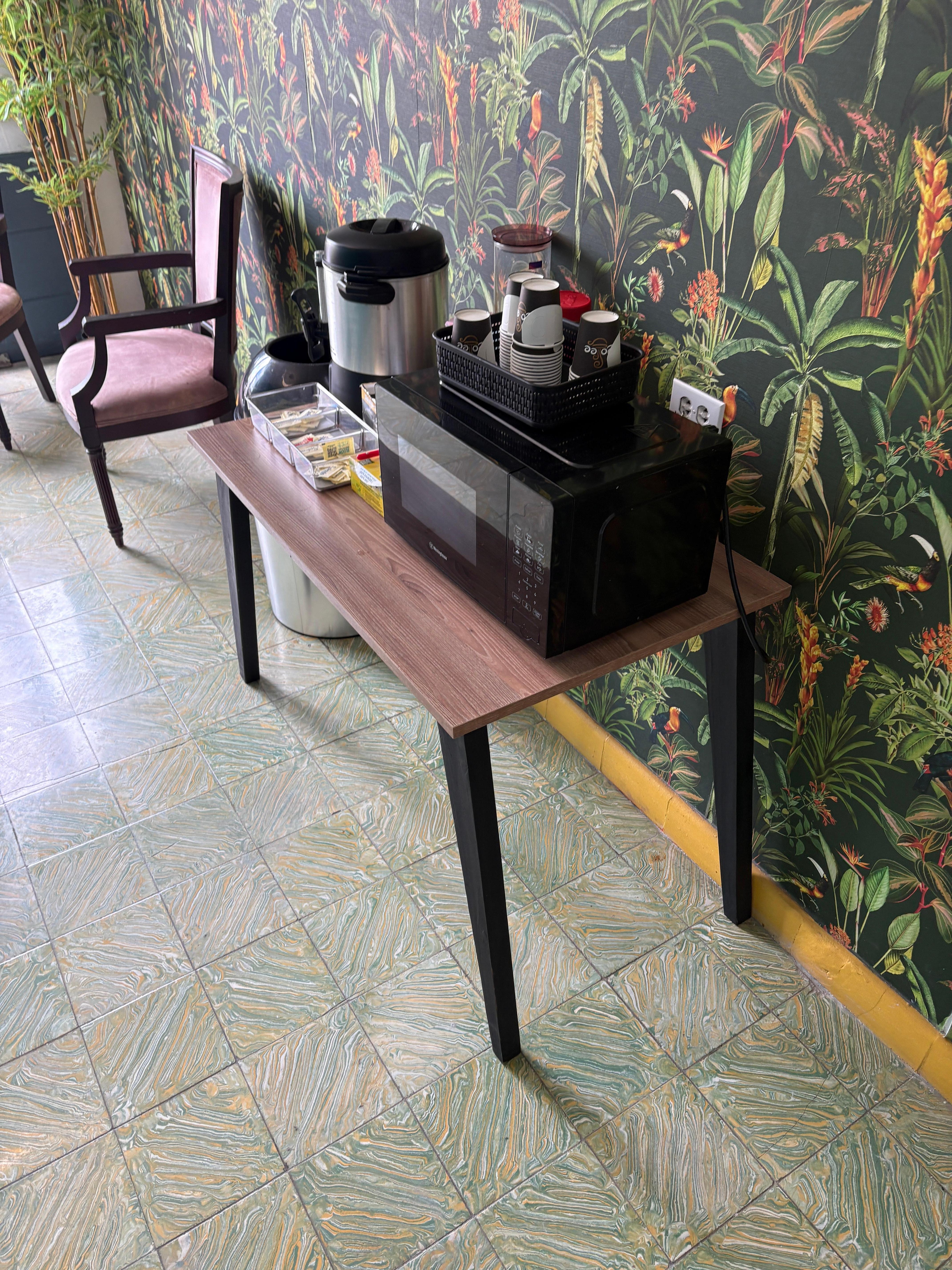 View outside the hotel 