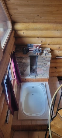 Looking down from the loft