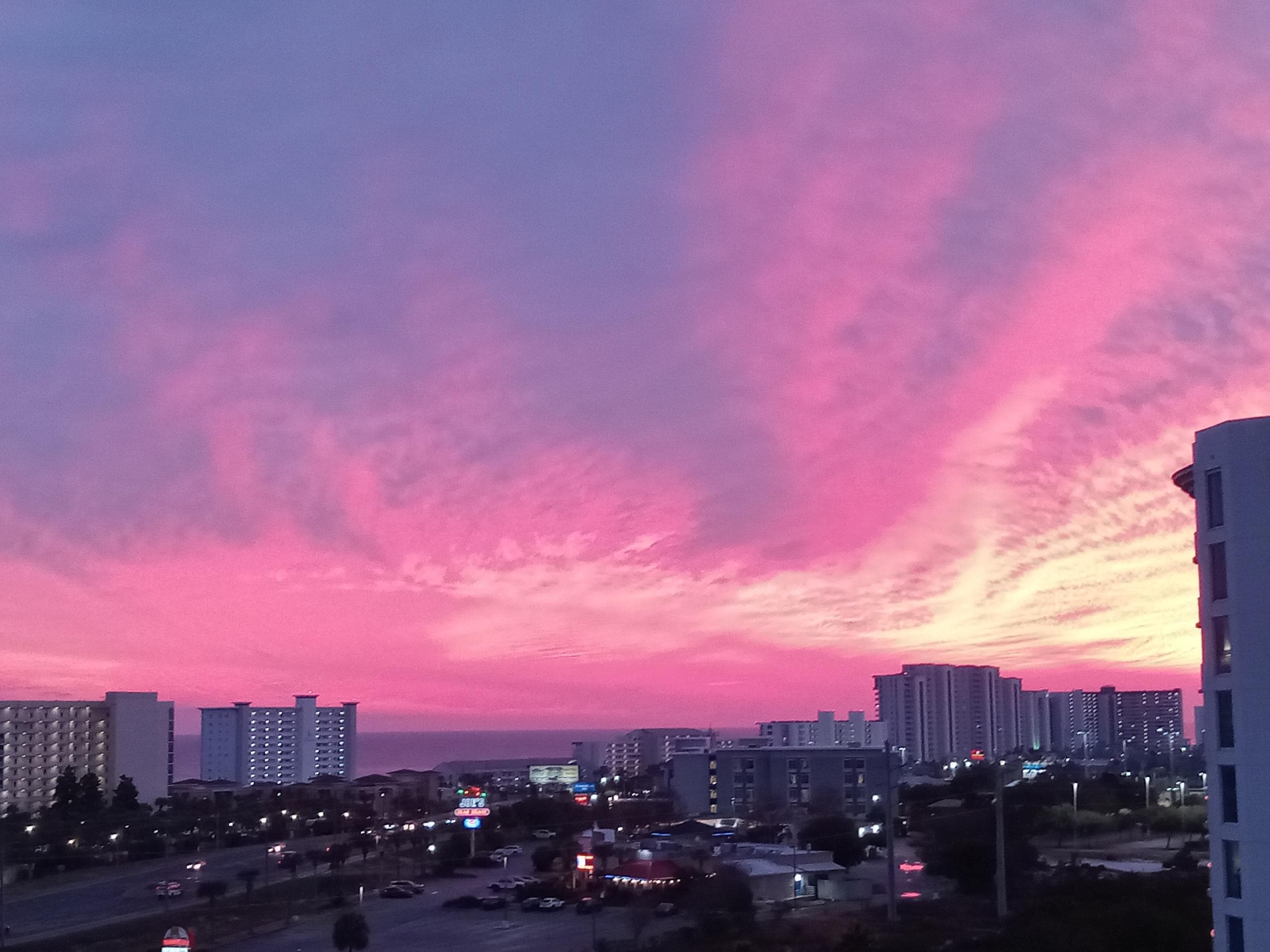 Sunset from our balcony