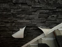 Eine der Tapeten die sich lösen