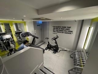 Gym - no place to sit down to use the weights