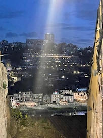 View at night from our apartment