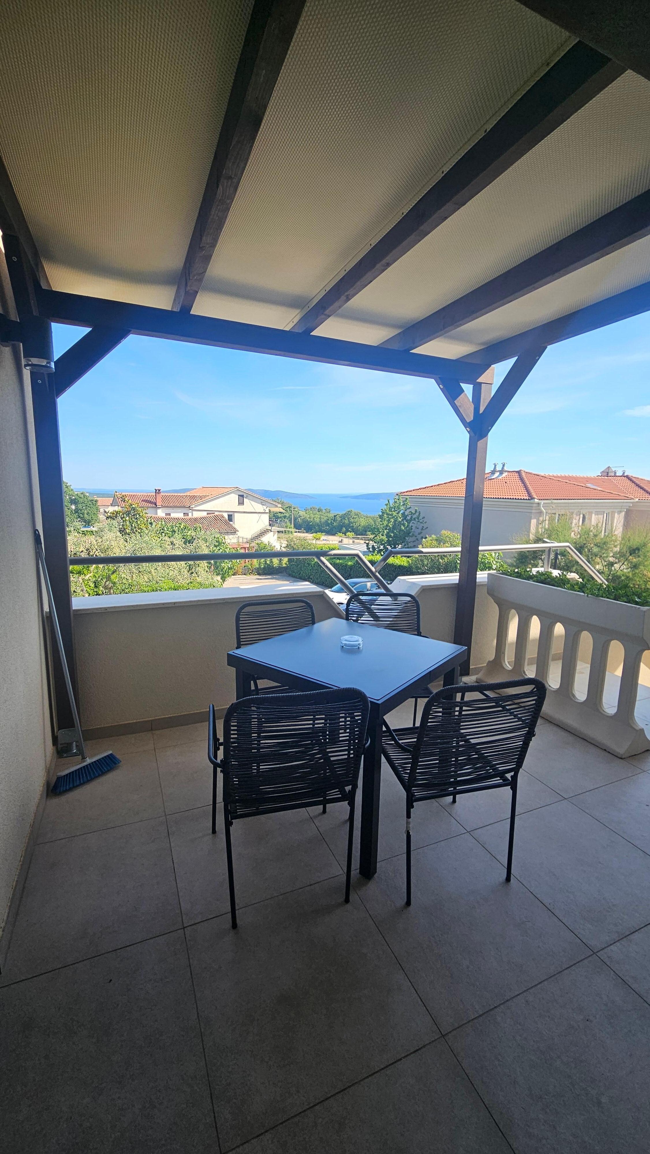 Balcony with a great ocean view.
