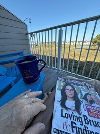 I am having AM coffee on my 3rd floor private deck