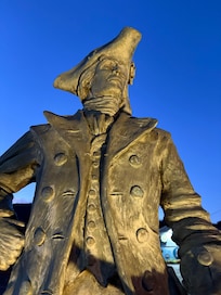 Statue of Captain Robert Gray outside of the Maritime Museum.