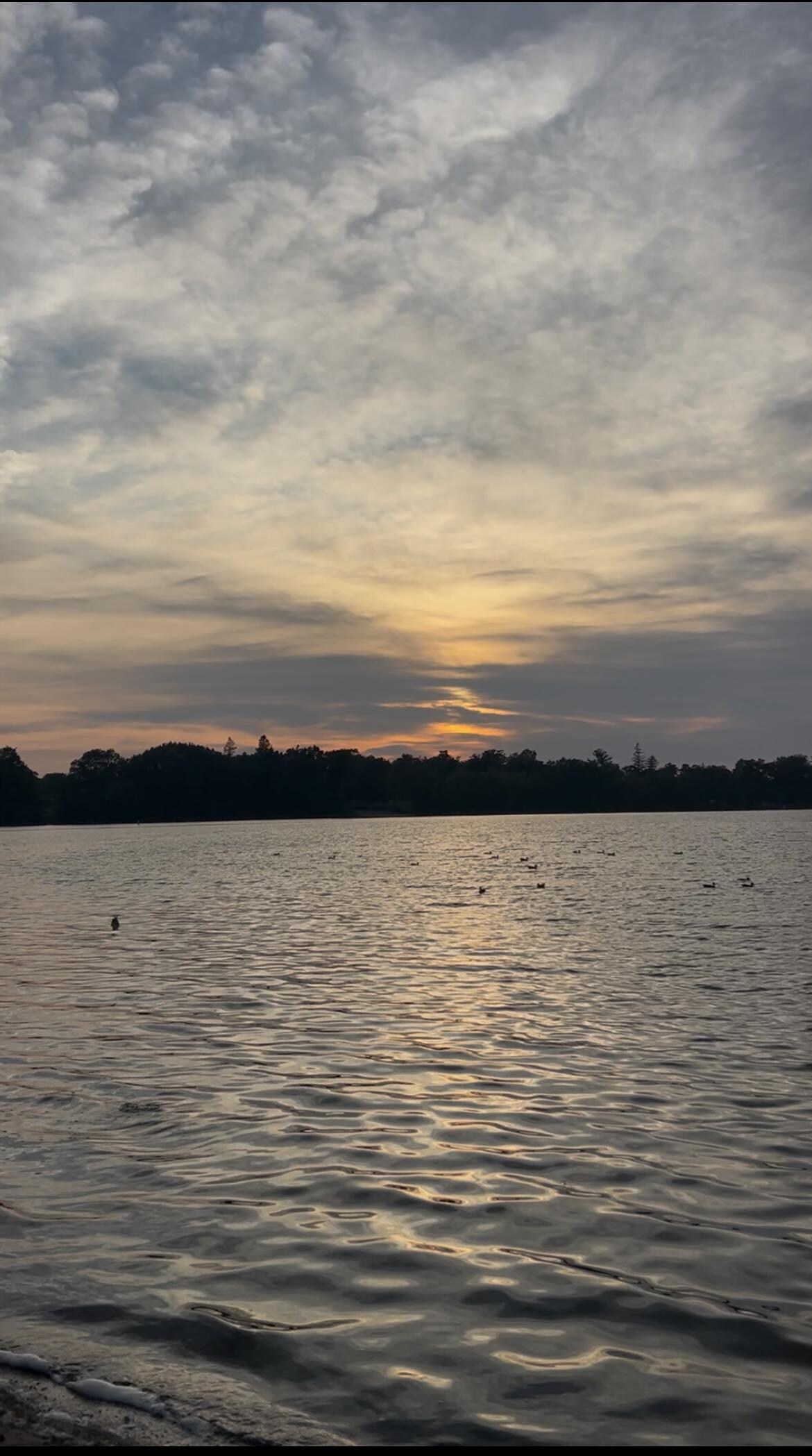 Sunset on the lake.