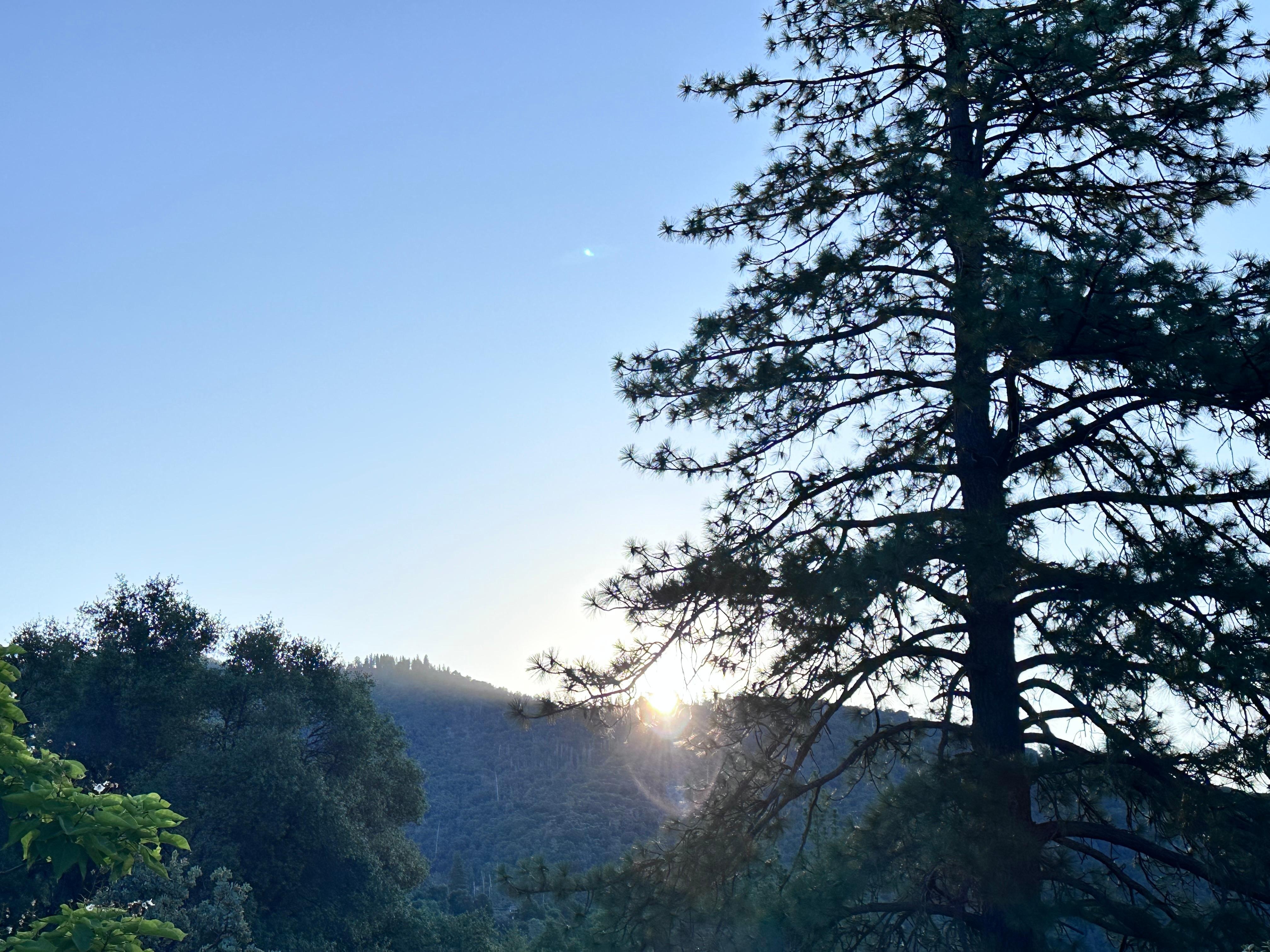 There is lots of natural lighting and a beautiful view of sunrises. 