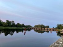 Utsikt fra rommet som lå på bakkeplan