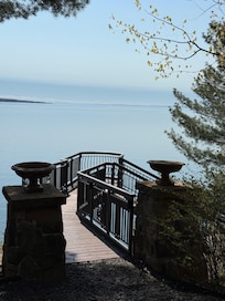 Staircase down to the walkway near the Lakefront