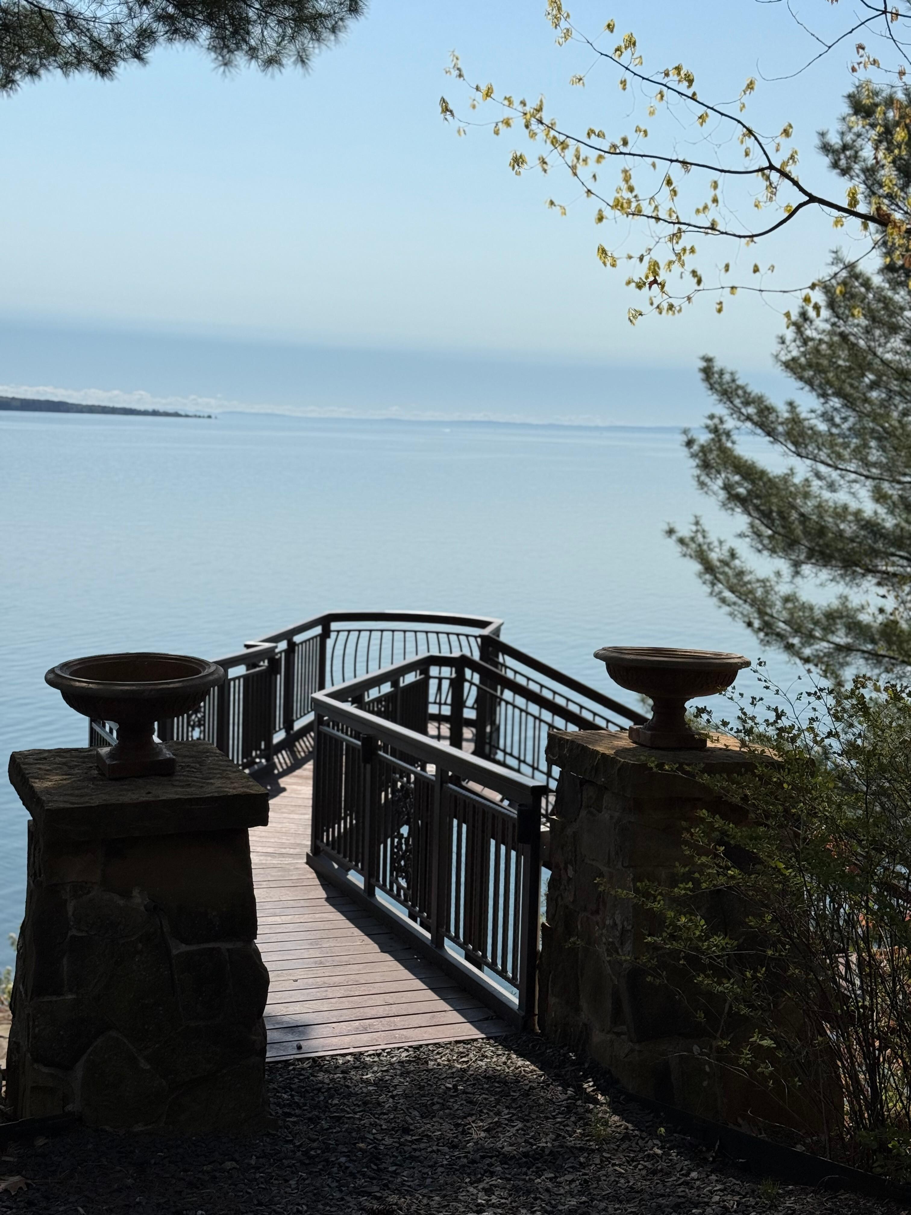 Staircase down to the walkway near the Lakefront 