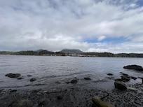 Beachfront just steps from cabin
