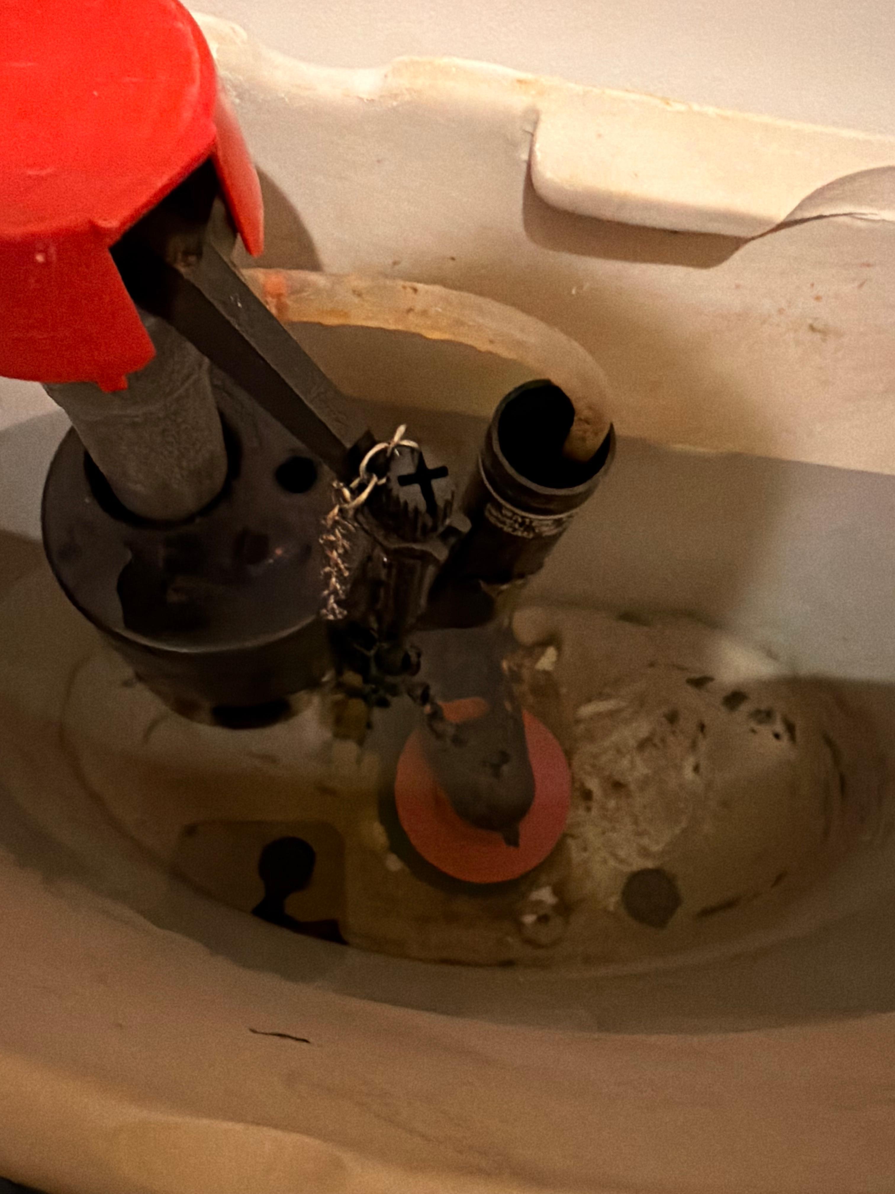 Two broken toilet and a broken elevator. 