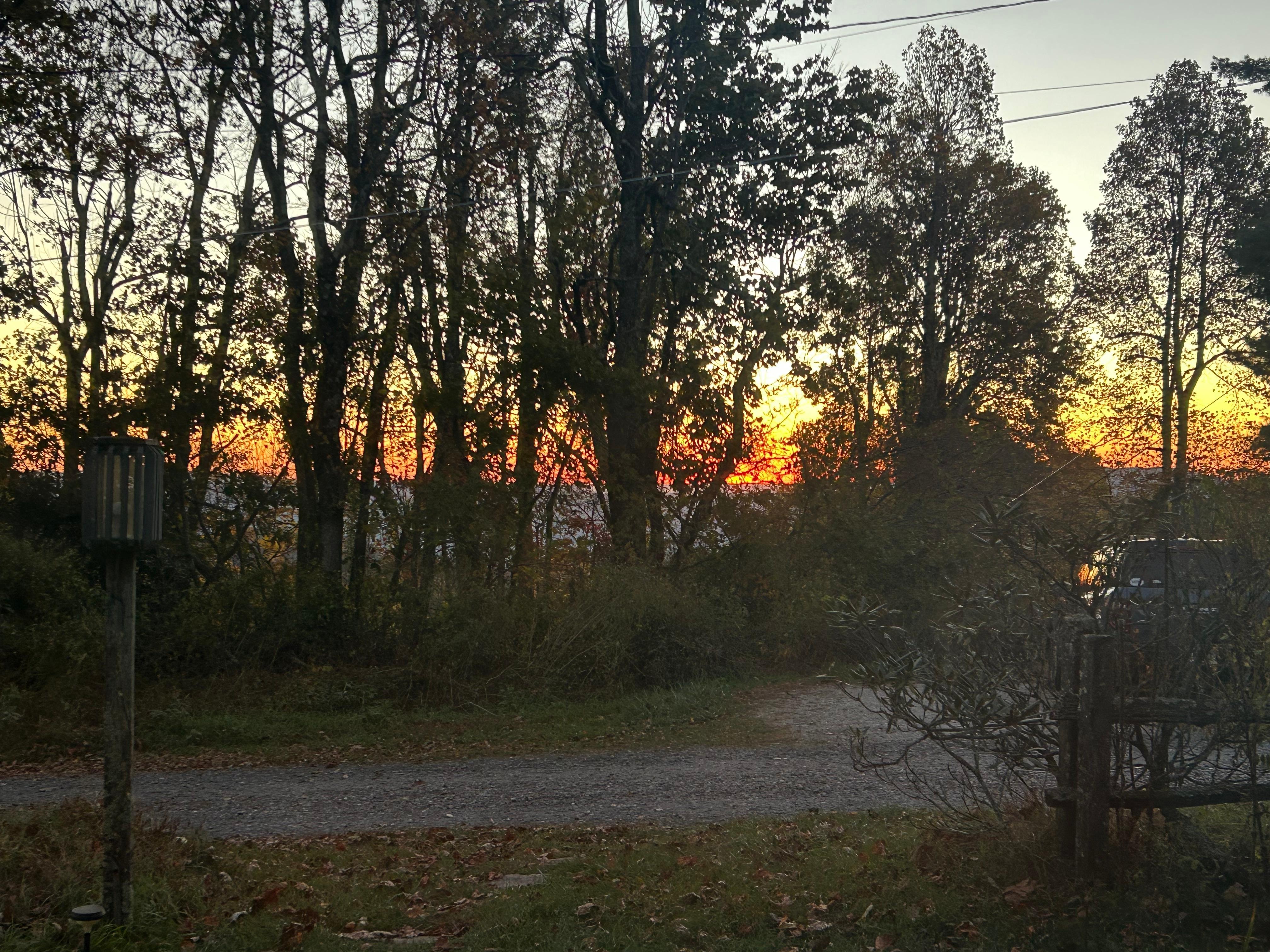 view outside the front door at daybreak 