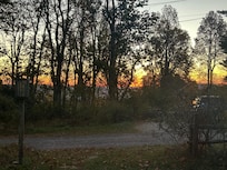 view outside the front door at daybreak