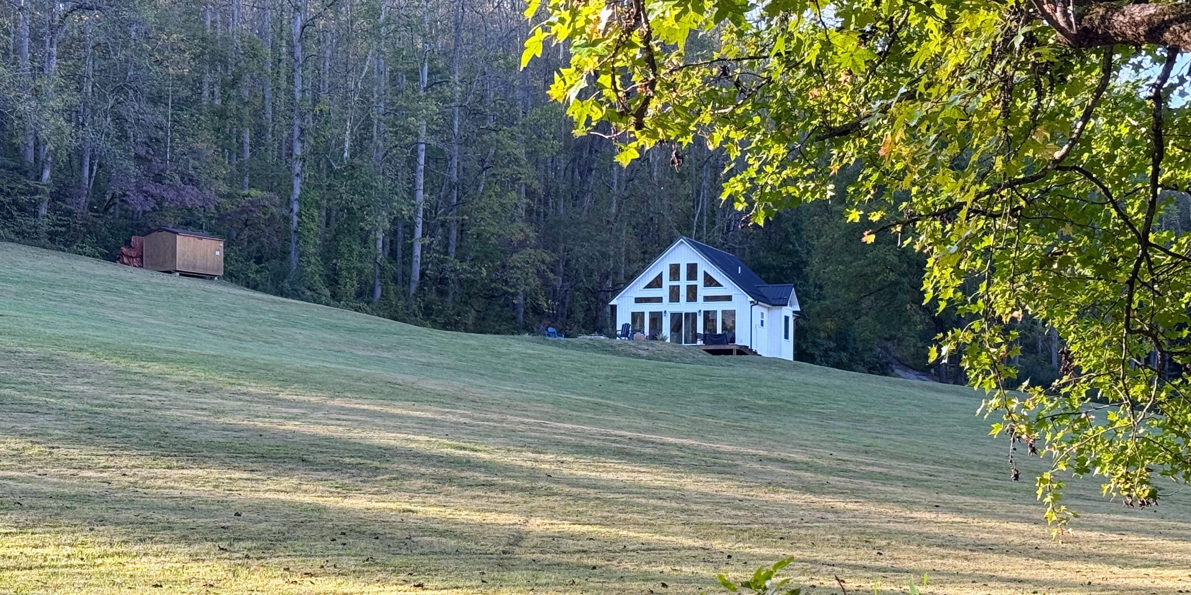 View of the house from the trail