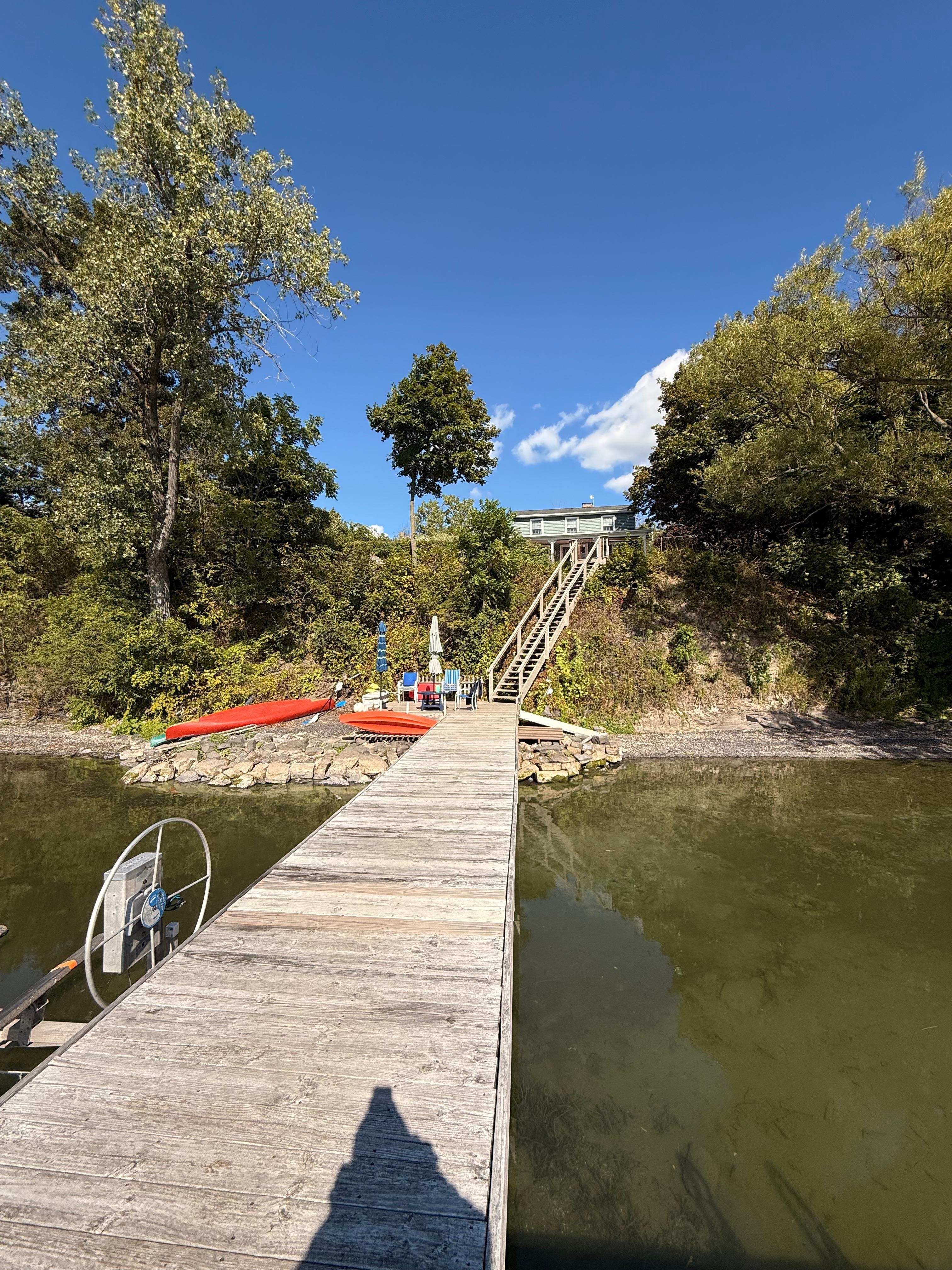 View from the dock of the house.