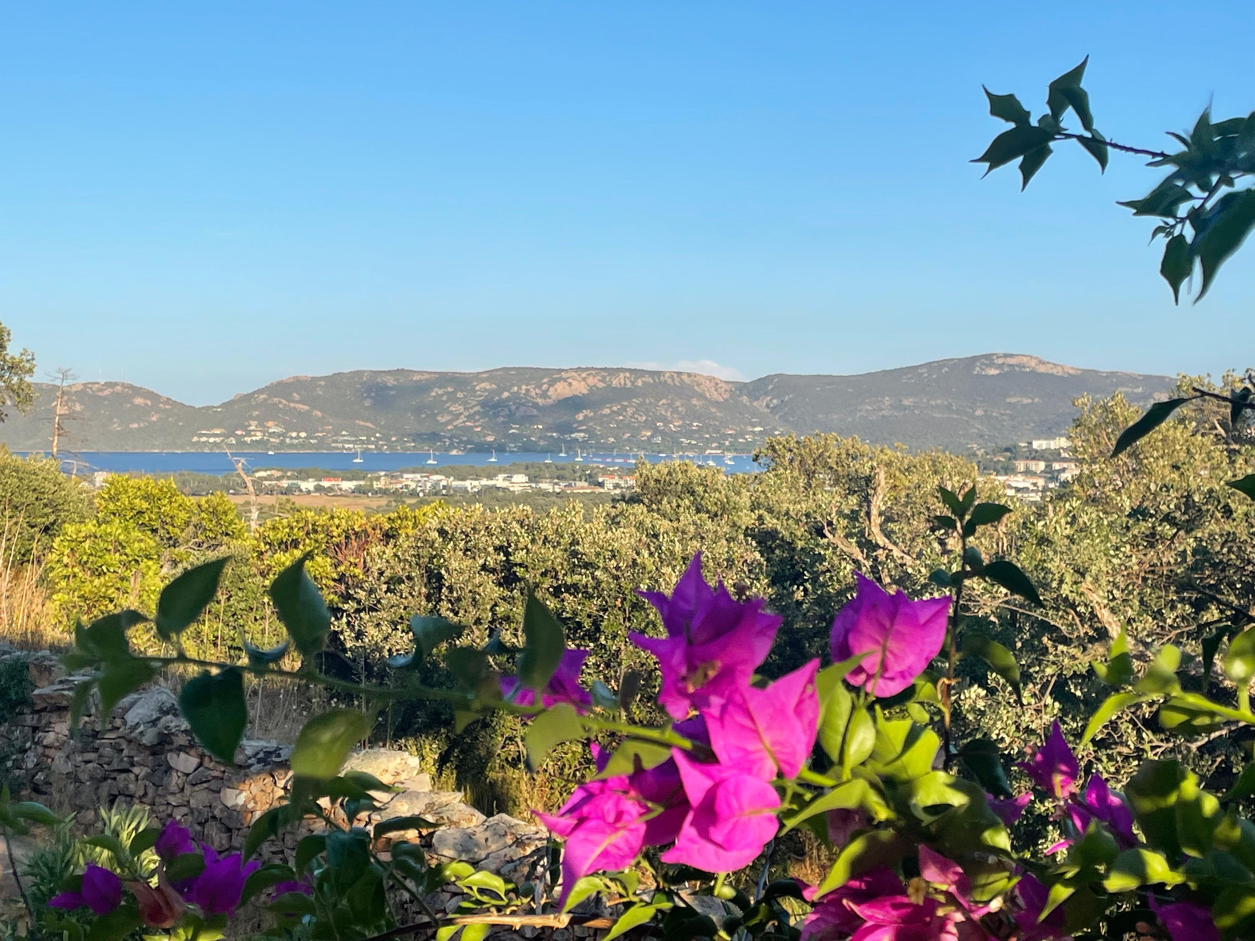 Vue sur la baie de porto vecchio 