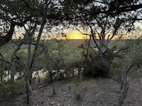 Views of the sunset from the deck