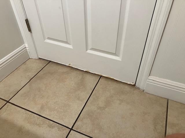 Obvious water damage