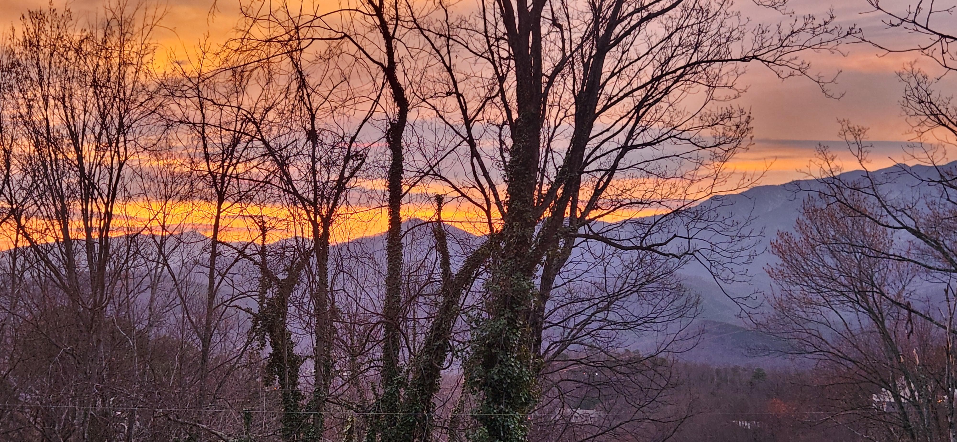 Sunrise view from Cabin.