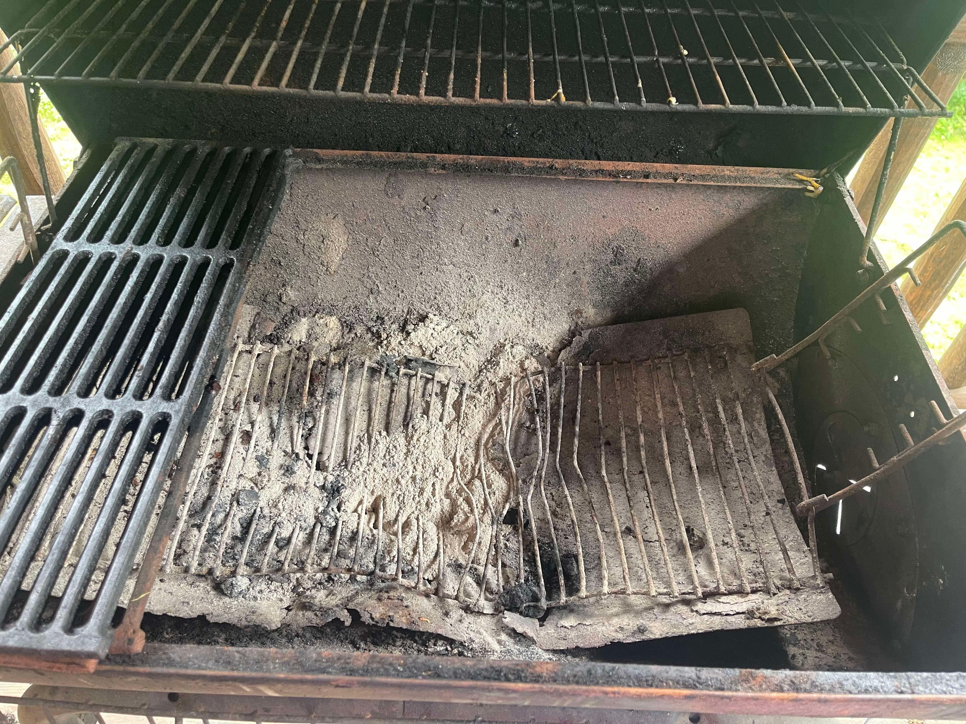 The grill was in horrible shape.