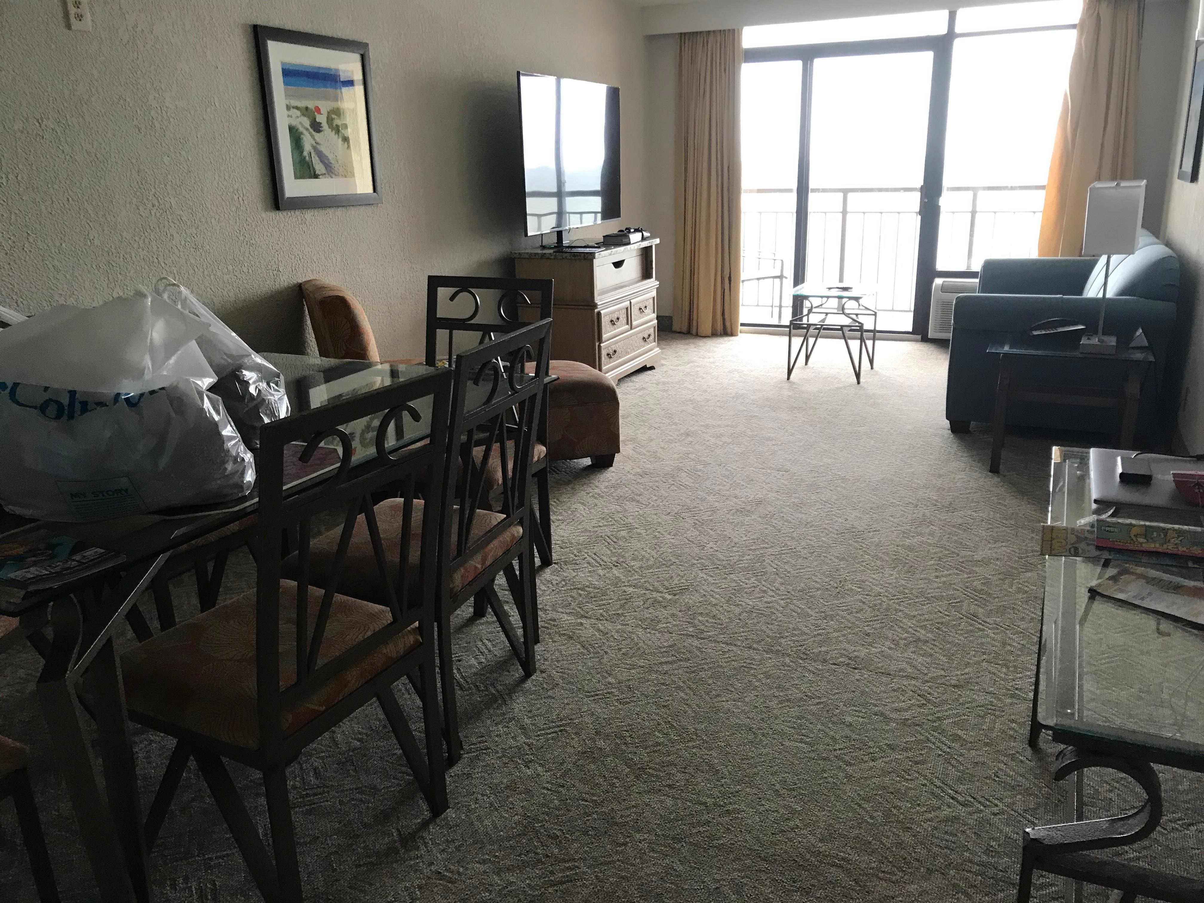 Living room was spacious and cozy