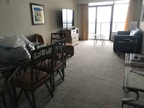 Living room was spacious and cozy